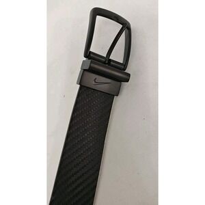 NIKE Men's 36 Carbon Fiber Texture Reversible Belt Black White Golf 20529